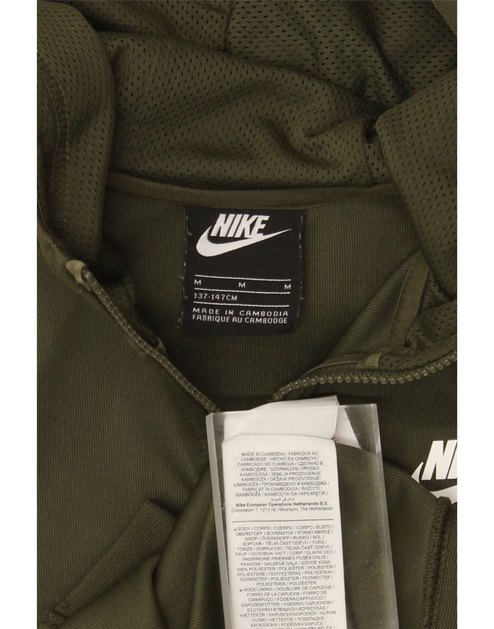 Pulover Nike pentru băieți, cu fermoar, 10-11 ani, poliester kaki mediu