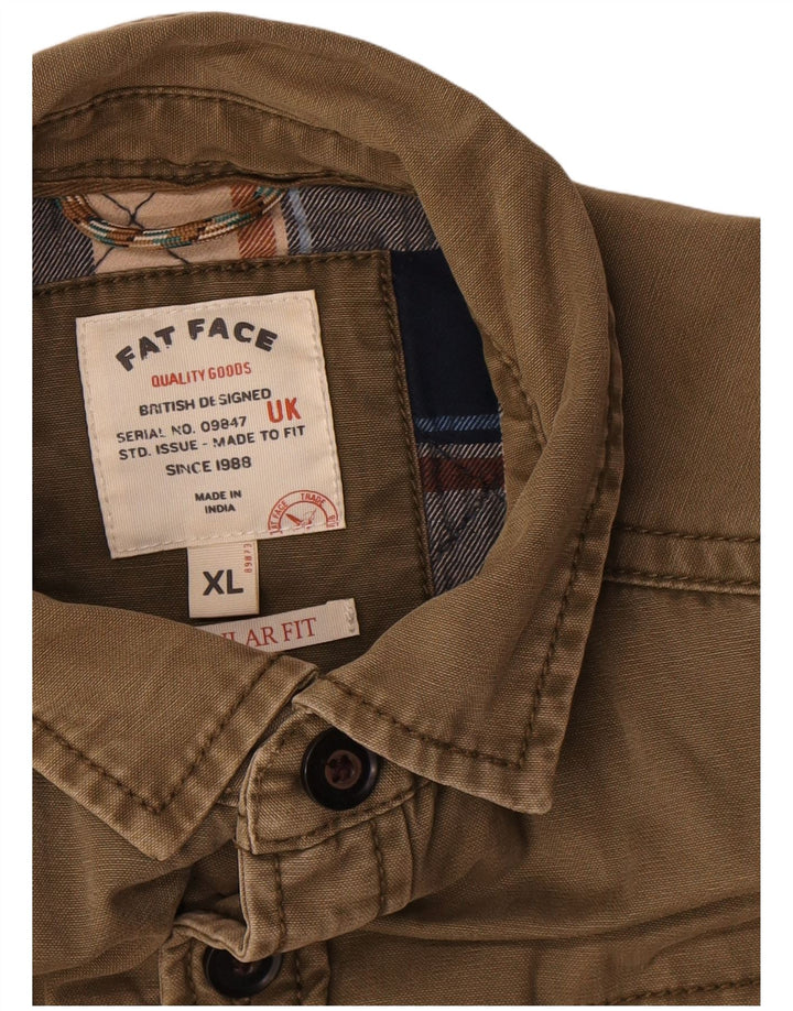 Jachetă pentru bărbați Fat Face Regular Fit Utility UK 42 XL Bumbac maro
