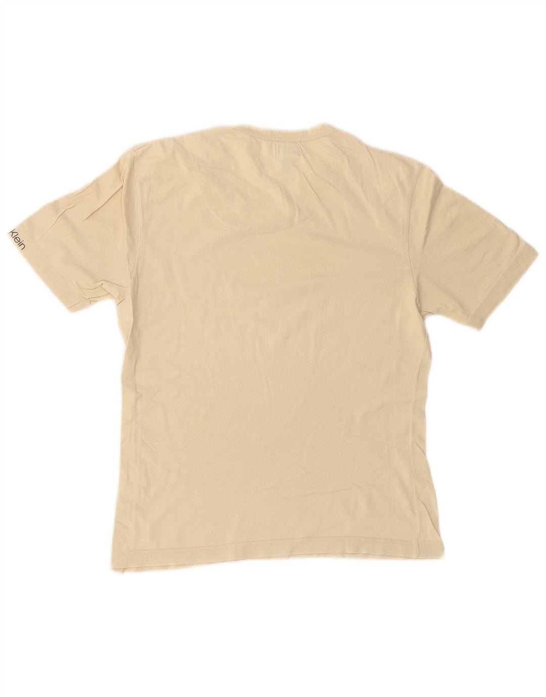 CALVIN KLEIN Tricou pentru femei Top UK 14 Large Beige Bumbac