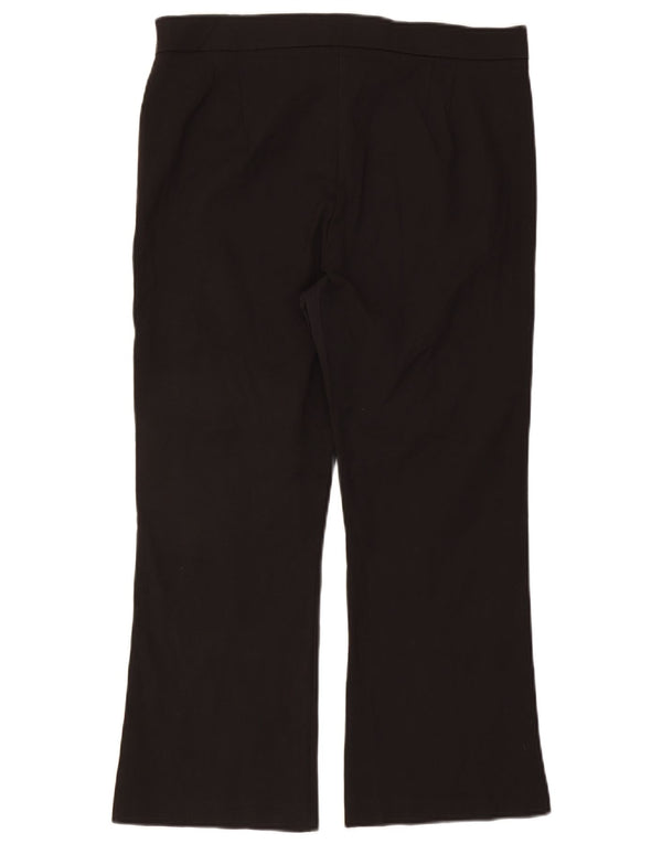 Pantaloni tăiați drept pentru femei Zara 2XL L34 L25 bumbac negru