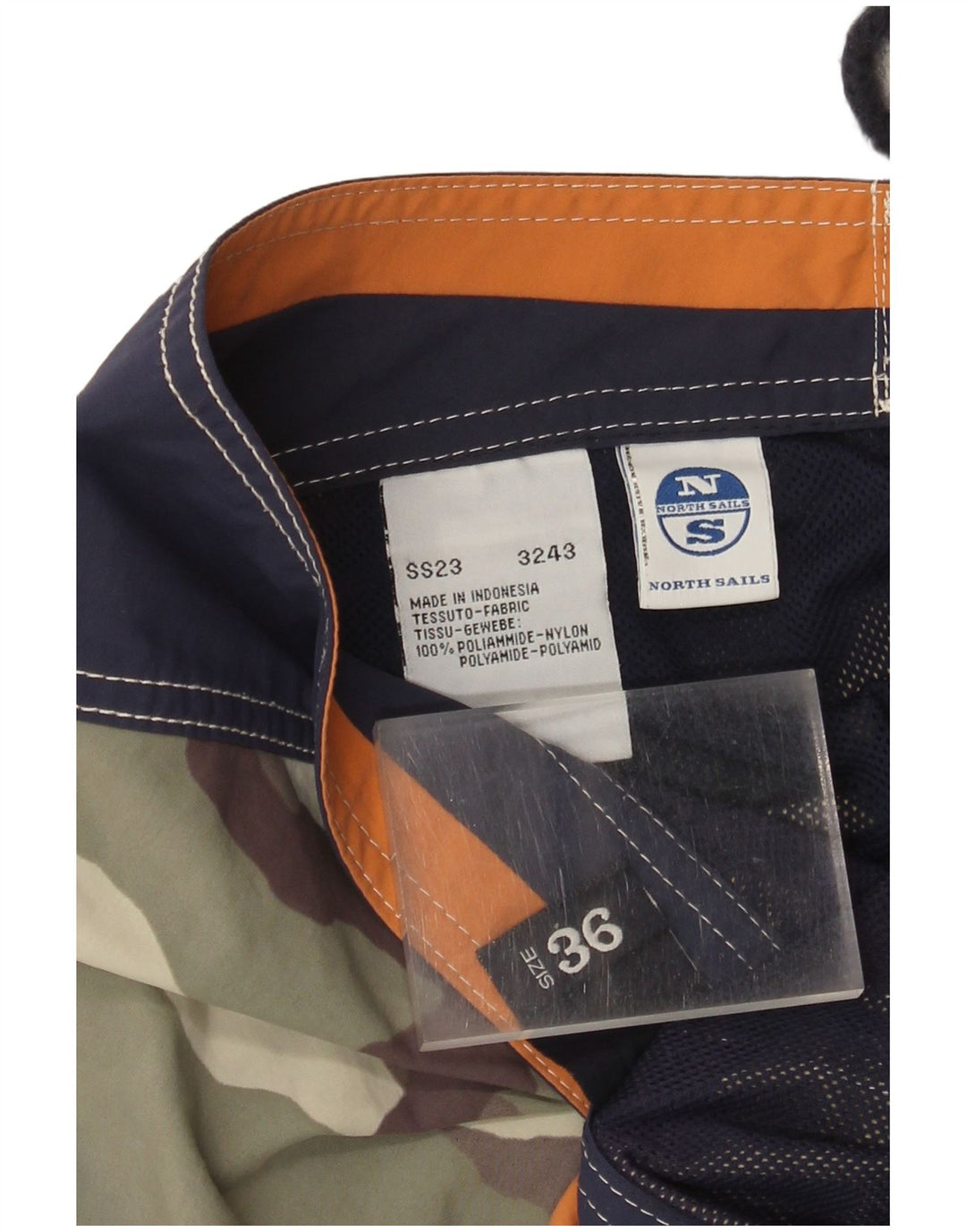 Pantaloni scurți de înot North Sails pentru bărbați, mari, kaki, din poliamidă de camuflaj