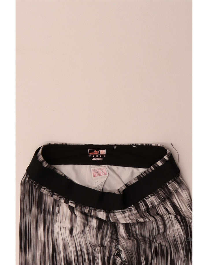 Leggings Capri PUMA pentru femei UK 14 Poliester cu dungi negre medii