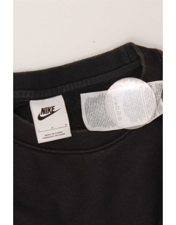 Hanorac pentru bărbați Nike Pulover mare, negru, bumbac