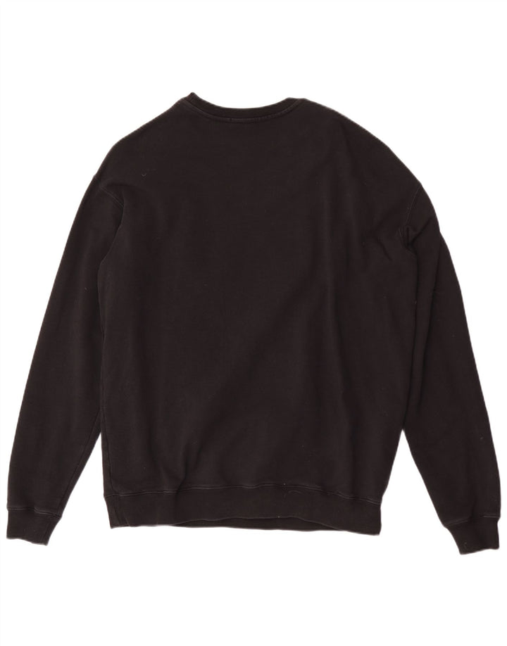 Hanorac pentru bărbați MSGM Milano Graphic Pulover mare, negru, bumbac