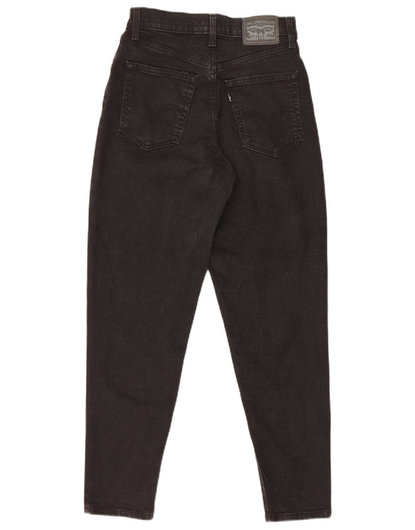 Blugi Levi's Mom cu talie înaltă pentru femei W25 L27 bumbac negru