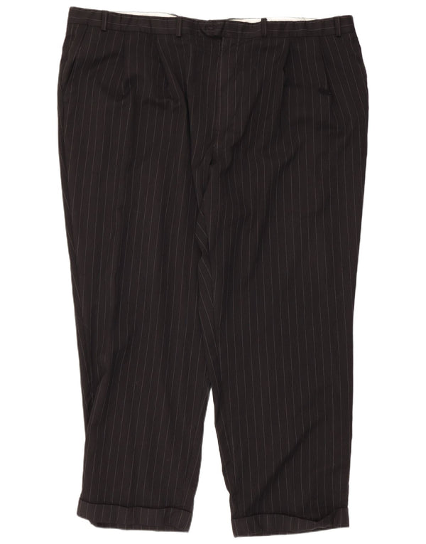 Pantaloni de costum pentru bărbați Ralph Lauren L48 L29 Lână neagră cu dungi