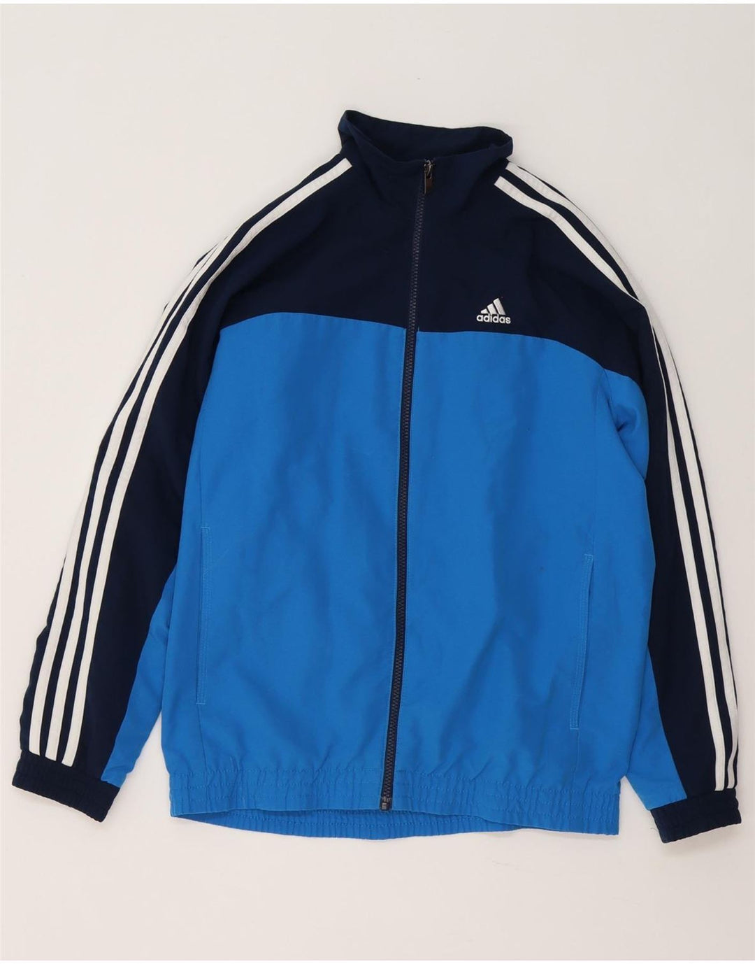 Jachetă de top pentru trening Climalite Adidas băieți 13-14 ani, albastru, color block