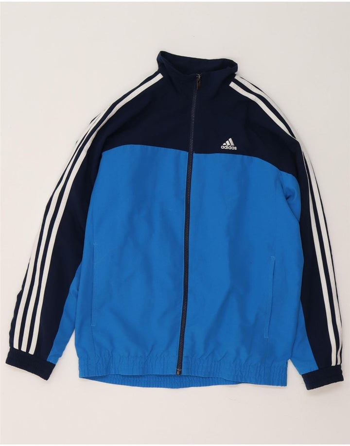 Jachetă de top pentru trening Climalite Adidas băieți 13-14 ani, albastru, color block
