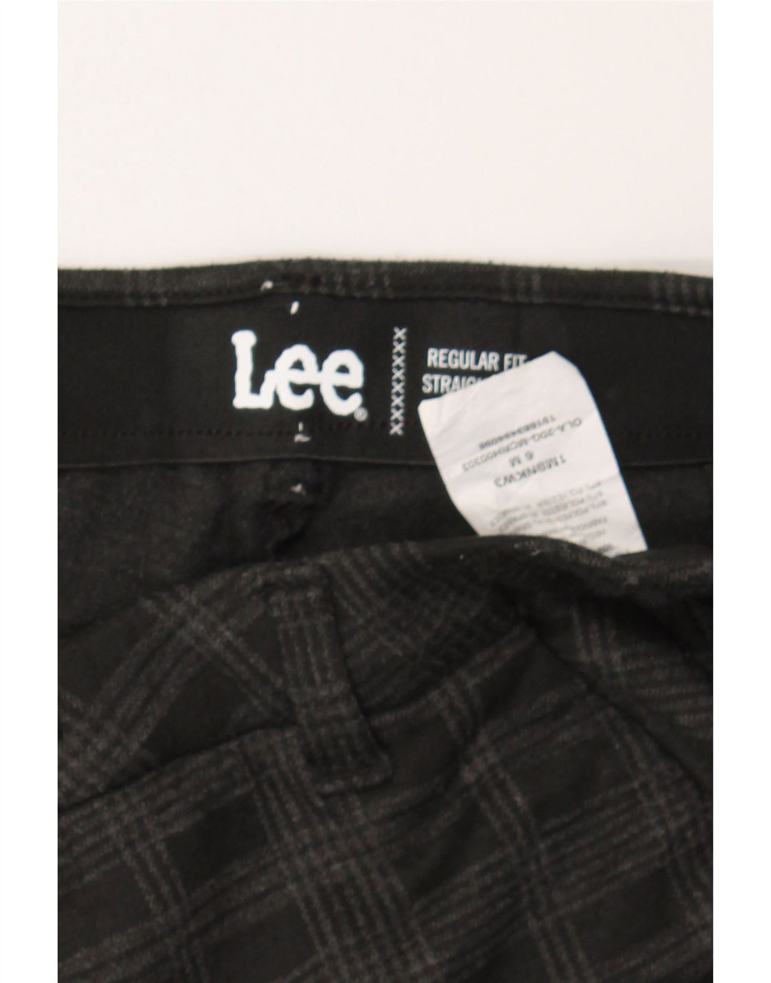 LEE Womens Regular Fit Chino Trousers US 6 Medium W28 L31 Black Check Vintage Lee and Second-Hand Lee from Messina Hembry 