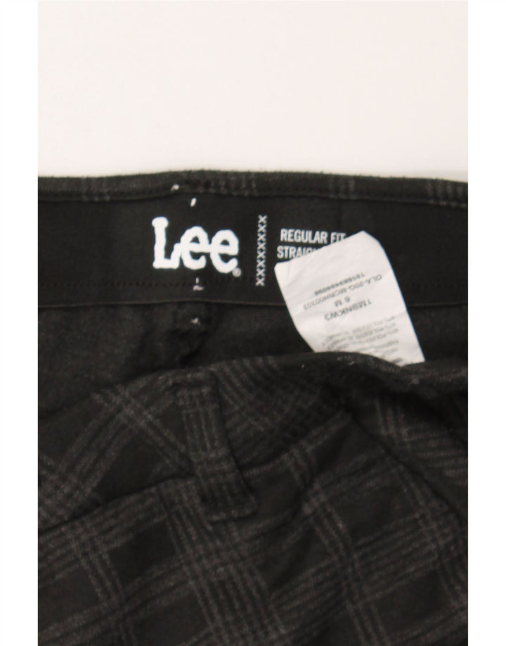 LEE Womens Regular Fit Chino Trousers US 6 Medium W28 L31 Black Check Vintage Lee and Second-Hand Lee from Messina Hembry 