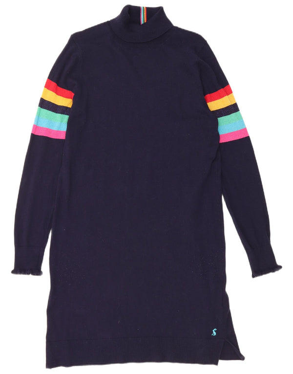 Rochie Jumper pentru femei Joules cu gât rulat UK 10 Mic bleumarin cu dungi