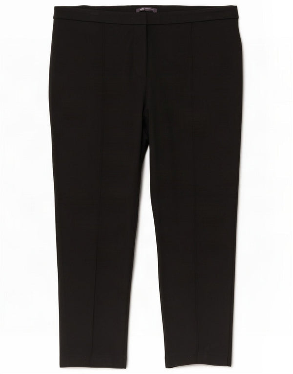 Marks & Spencer Pantaloni casual subțiri pentru femei Marea Britanie 22 3XL W44 L28 Viscoză neagră