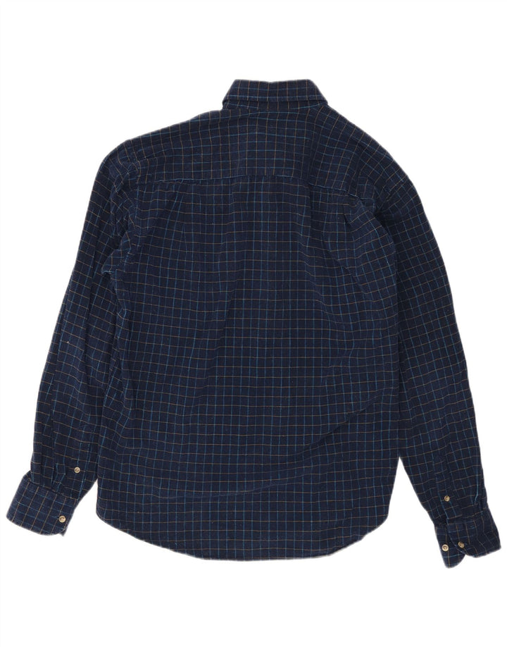 Cămașă pentru bărbați Sergio Tacchini, mare din bumbac cu carouri bleumarin