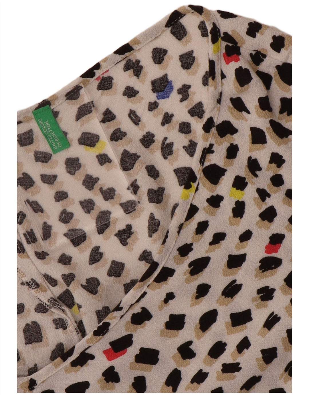 Bluză pentru femei Benetton UK 16, mare, multicoloră, cu pete