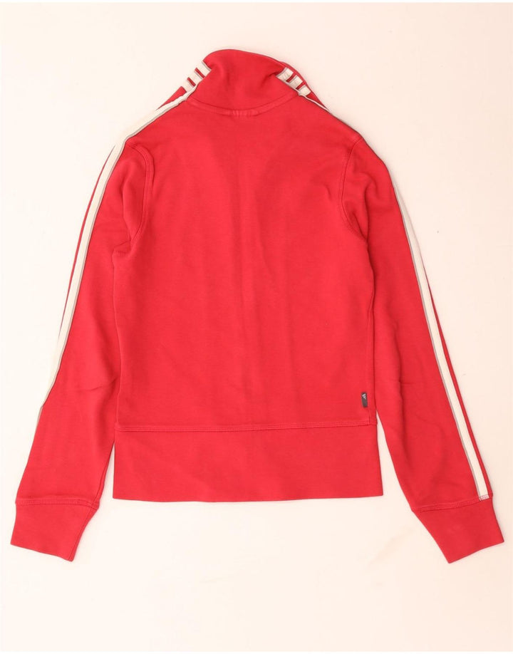 Jachetă de top pentru trening Adidas pentru femei UK 8 Small Red Bumbac