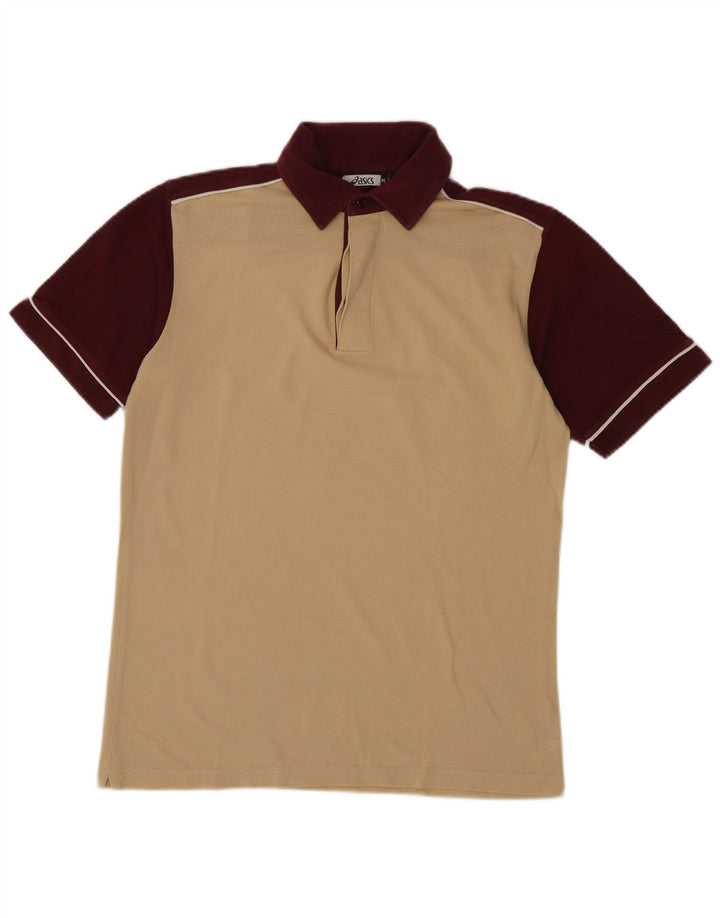 Tricou polo Asics pentru bărbați, bumbac color-bloc, bej mediu