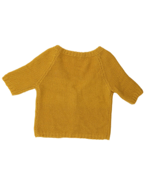 Pulover vintage cardigan cu mâneci jumate pentru femei UK 10 Small Green