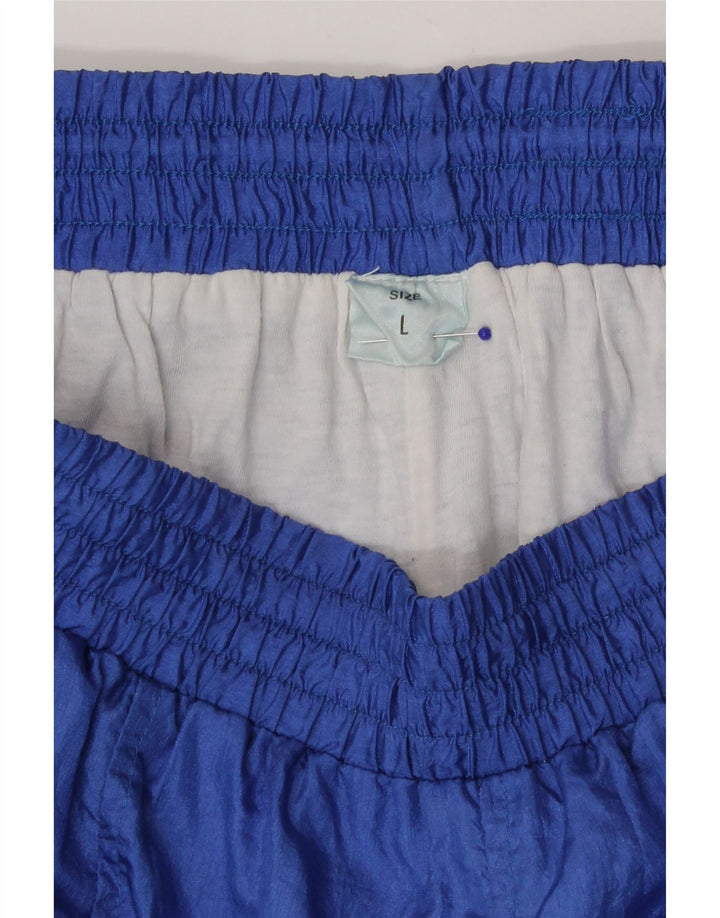 Pantaloni Trening Bărbați Vintage Joggers Mari Albastre Poliester