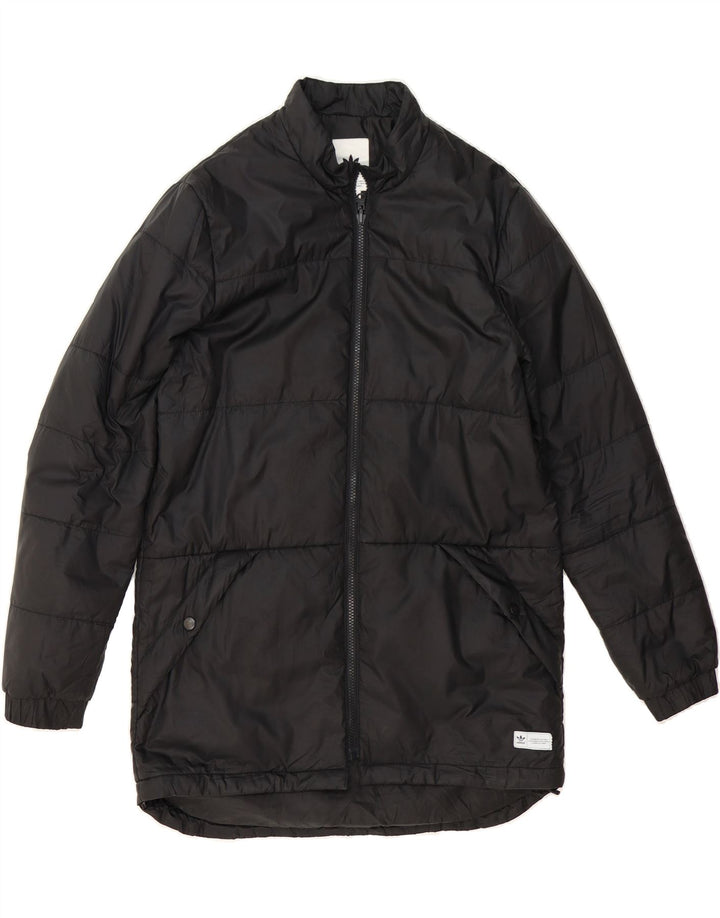 ADIDAS Mens Padded Coat UK 36 Small Black Polyester Vintage Adidas and Second-Hand Adidas from Messina Hembry 