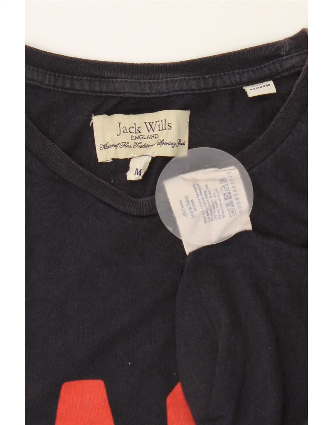 Tricou grafic Jack Wills pentru bărbați Top mediu din bumbac bleumarin