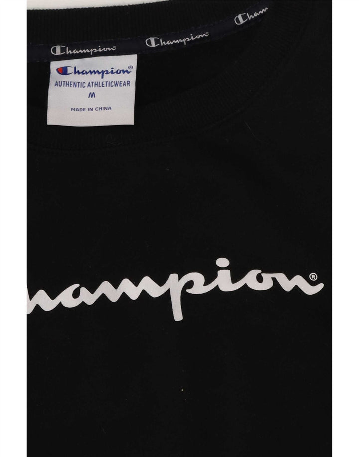 Pulover cu grafic pentru femei Champion UK 14 Bumbac mediu negru