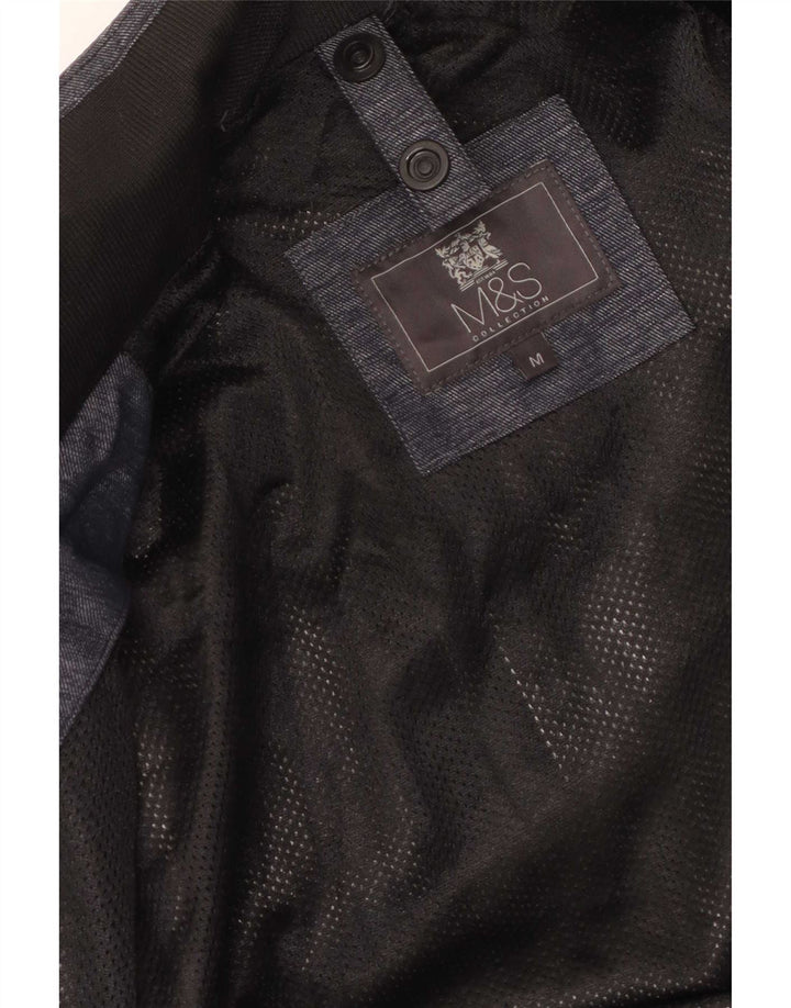 Marks & Spencer Mens Parka Jacket UK 38 Medium Bleumarin Flecked