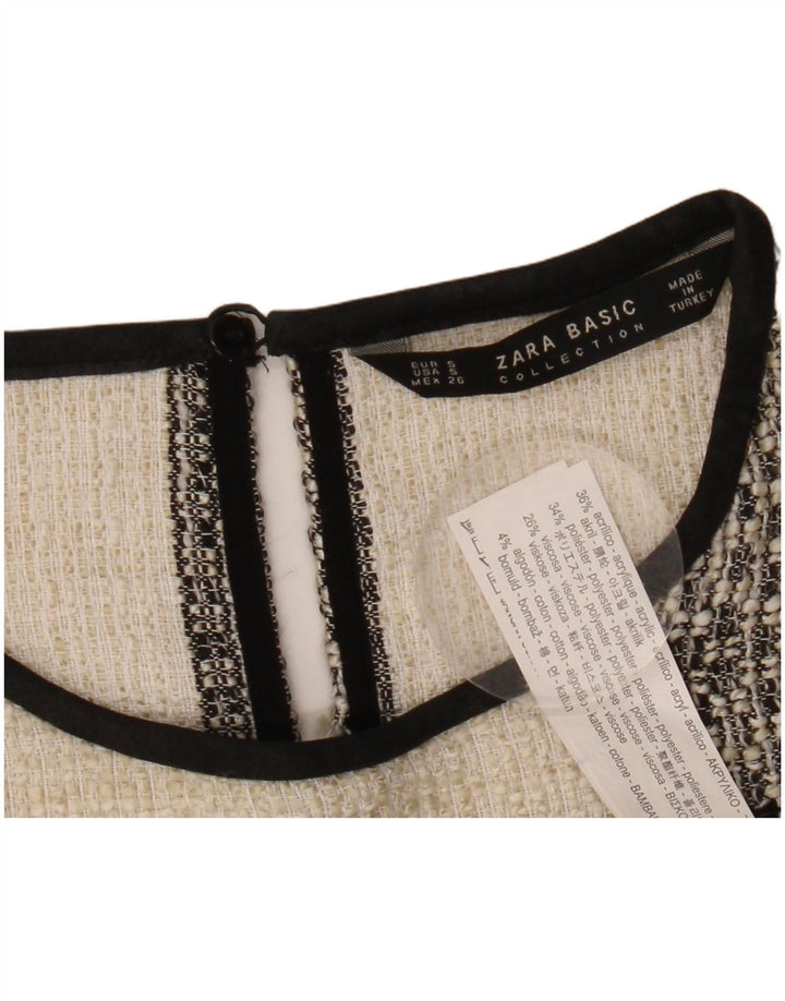 Bluză pentru femei Zara Marea Britanie 10, acrilic, cu carouri albe mici