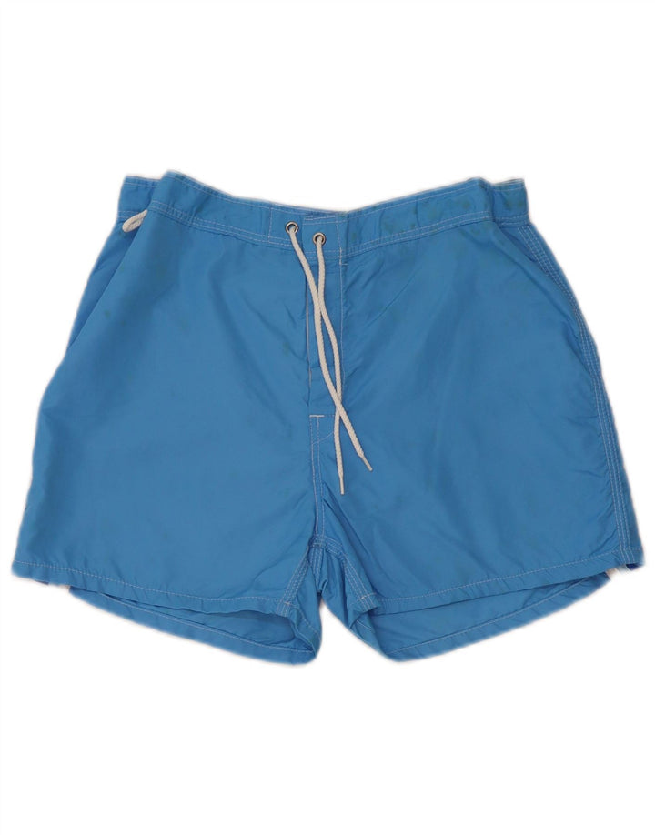 Pantaloni scurți de înot Sundek pentru bărbați, nailon cu dungi albastre medii
