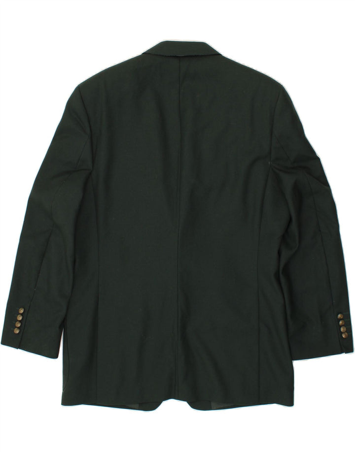 DOUGLAS Mens 2 Button Blazer Jacket IT 50 Large Green Wool Vintage Douglas and Second-Hand Douglas from Messina Hembry 