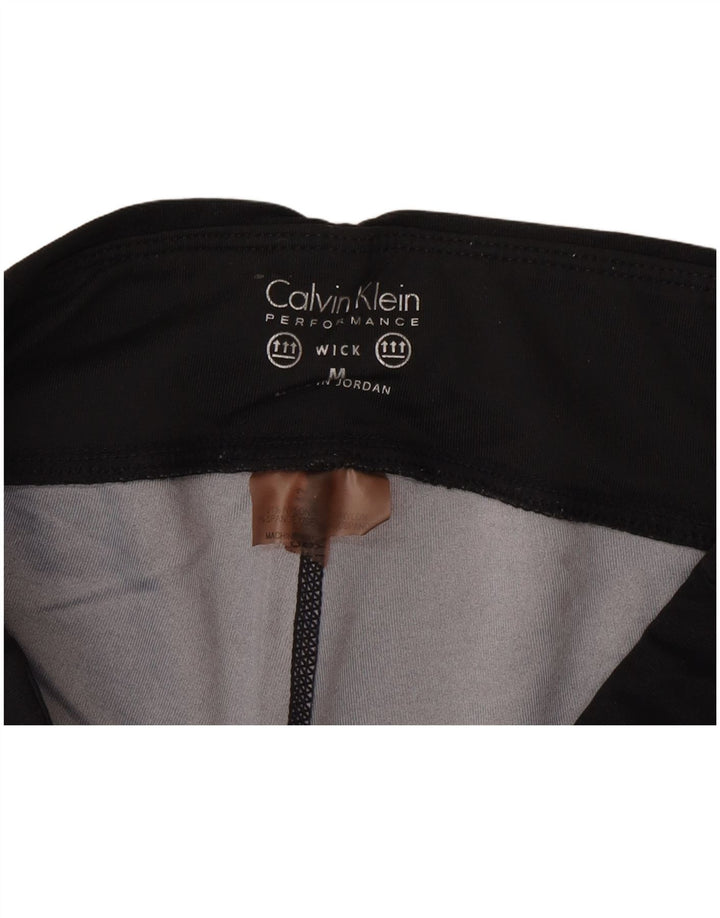 Leggings Capri Calvin Klein pentru femei UK 12, nailon cu dungi negre medii