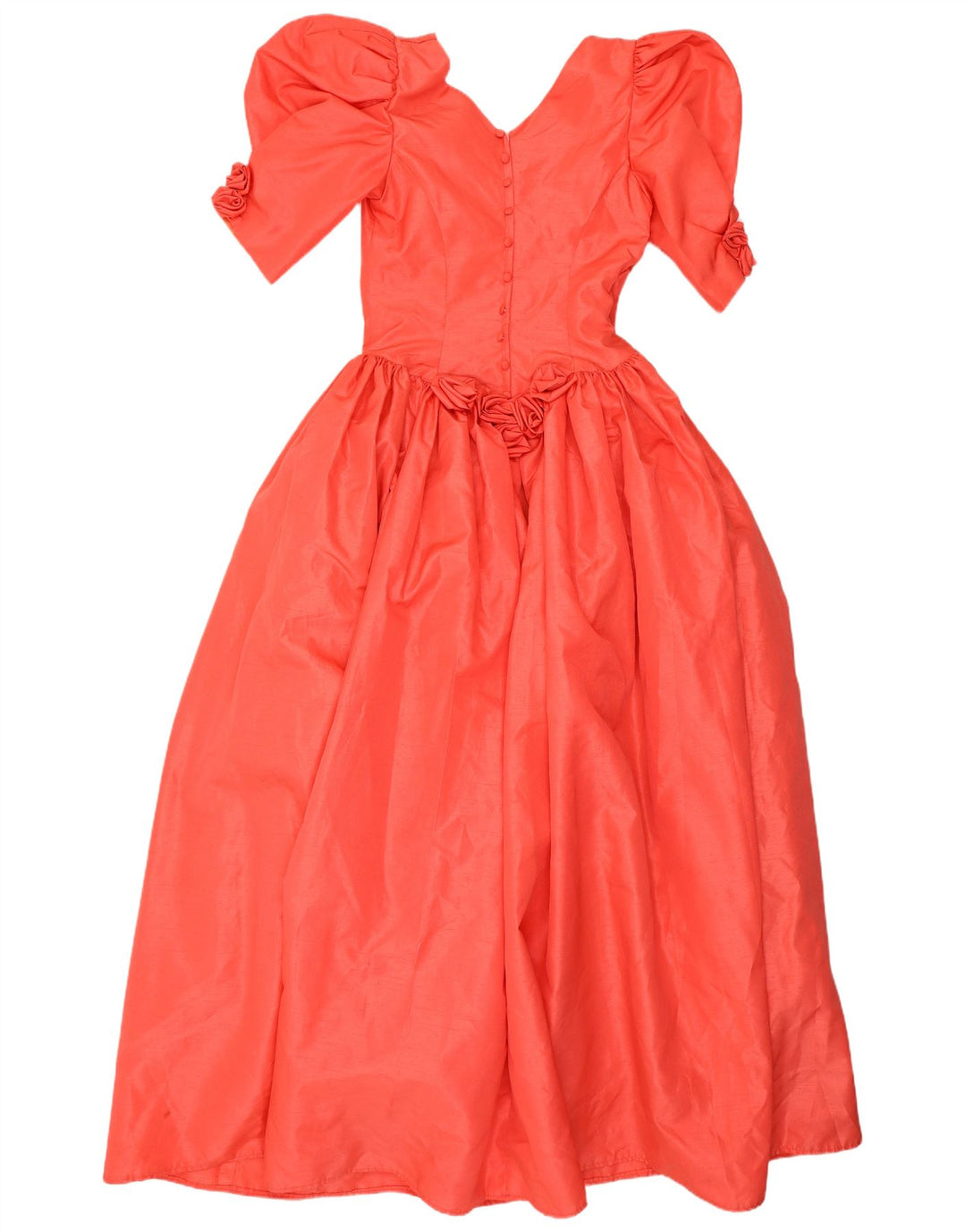 Rochie maxi vintage pentru femei UK 8 Small Orange