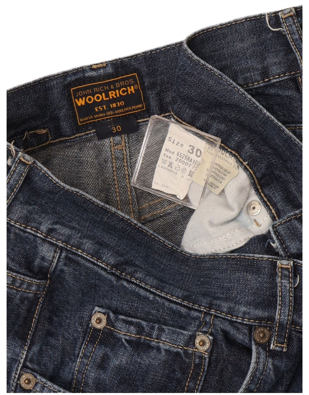 Blugi drepti pentru femei Woolrich W30 L32 Bumbac albastru