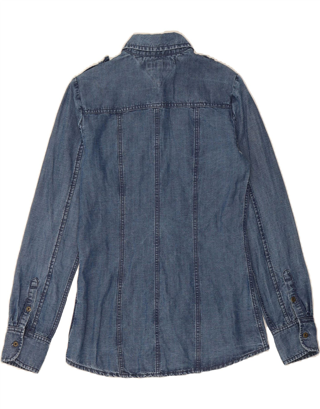 TOMMY HILFIGER Womens Denim Shirt US 6 Medium Blue Lyocell Vintage Tommy Hilfiger and Second-Hand Tommy Hilfiger from Messina Hembry 