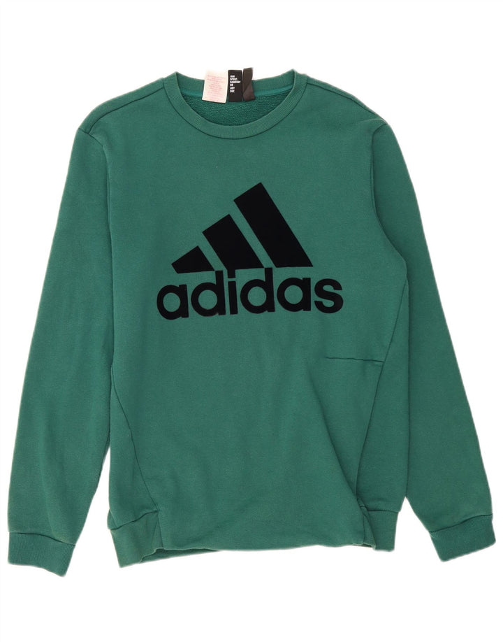 Adidas Băieți Pulover Pulover 15-16 Ani Verde Bumbac