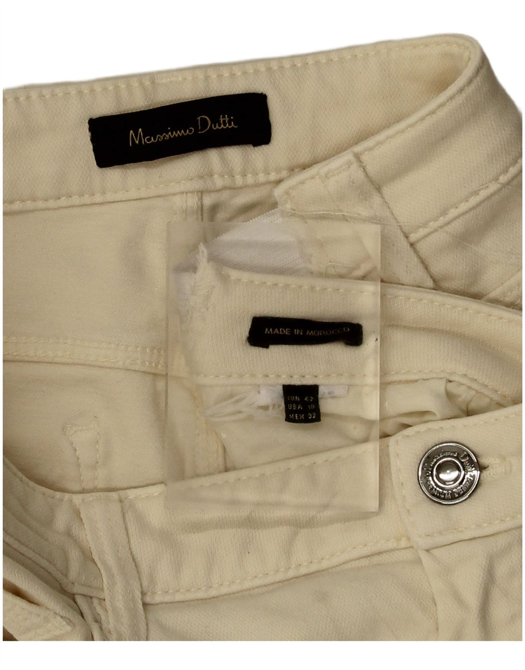 Massimo Dutti Blugi Drepți Femei EU 42 Large W32 L28 Bej