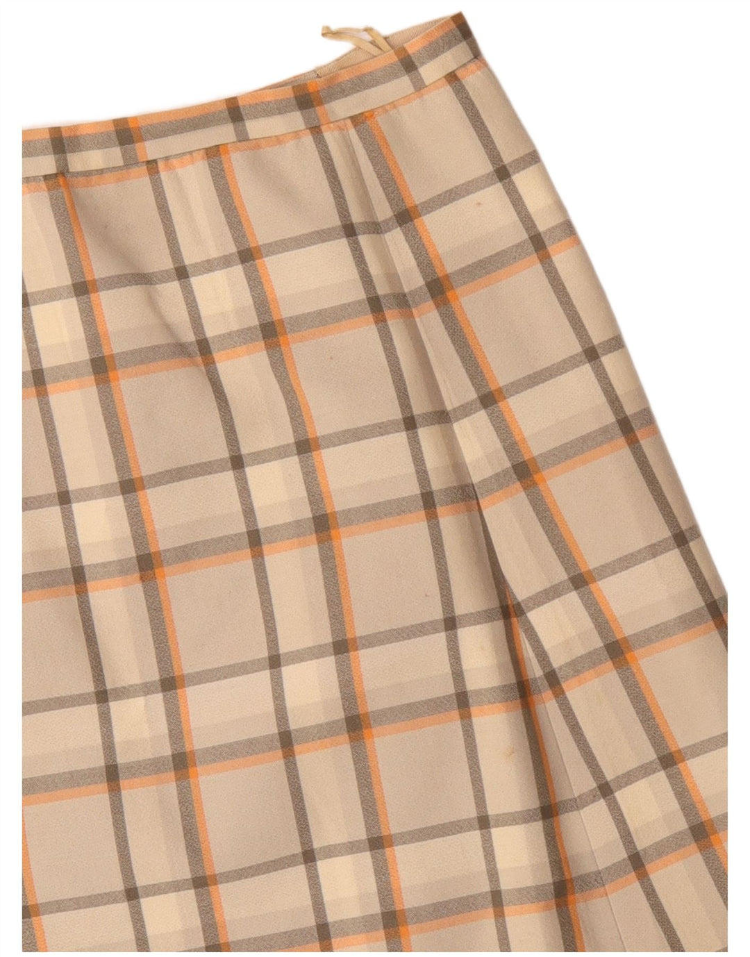 Fusta A-Line pentru femei VINTAGE W30 Medium Beige Check