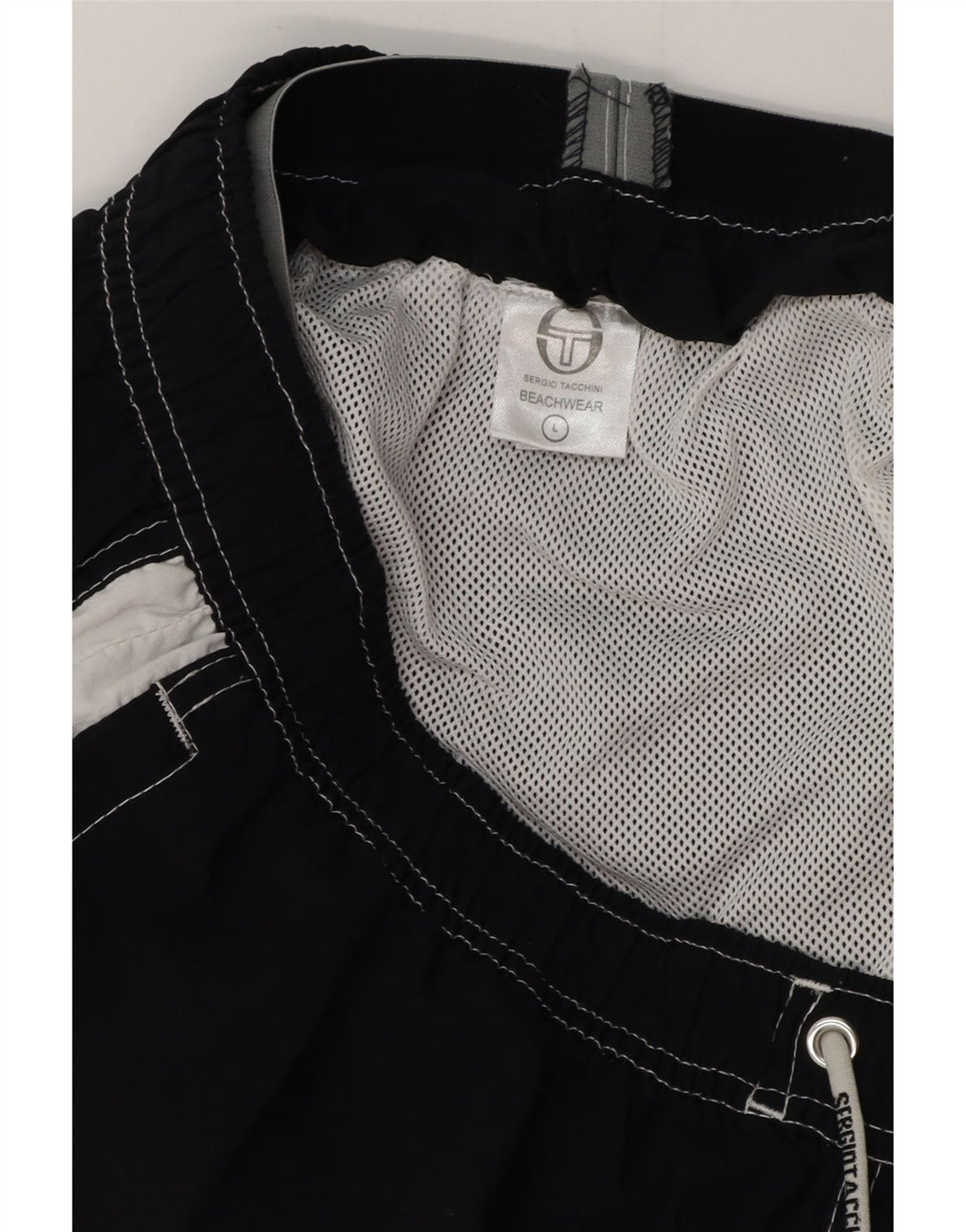 SERGIO TACCHINI Pantaloni scurți de înot pentru bărbați, mari, negru, poliester color bloc