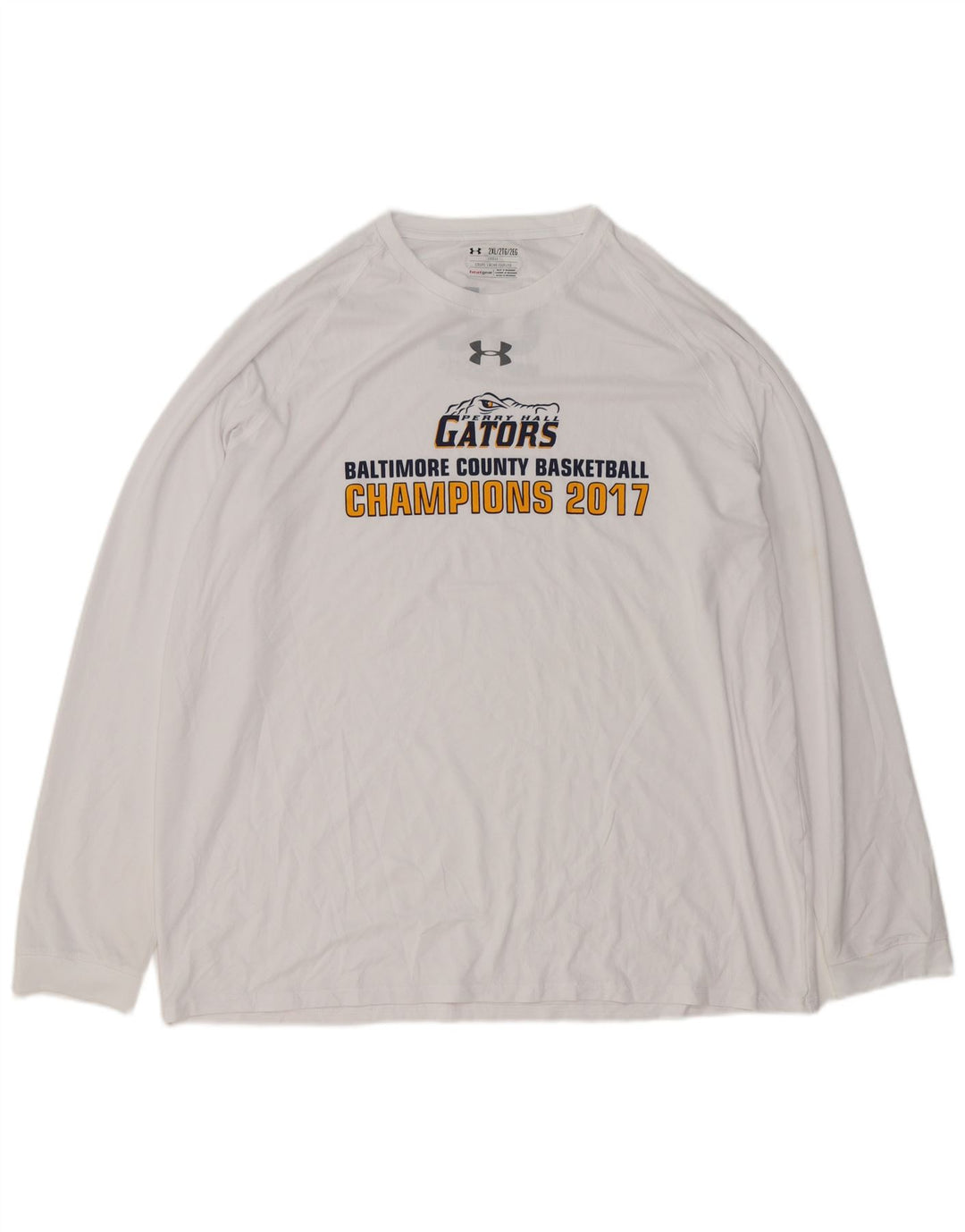 UNDER ARMOUR Top grafic pentru bărbați cu mânecă lungă, 2XL, alb