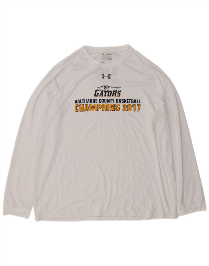 UNDER ARMOUR Top grafic pentru bărbați cu mânecă lungă, 2XL, alb