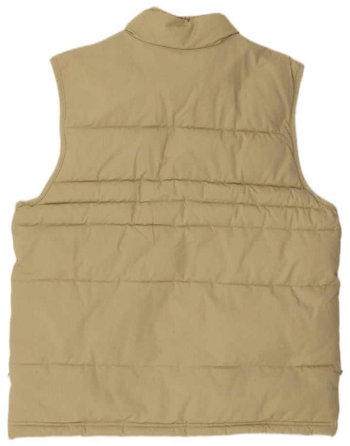 Adidas Mens Padded Gilet UK 38 Medium Beige Bumbac
