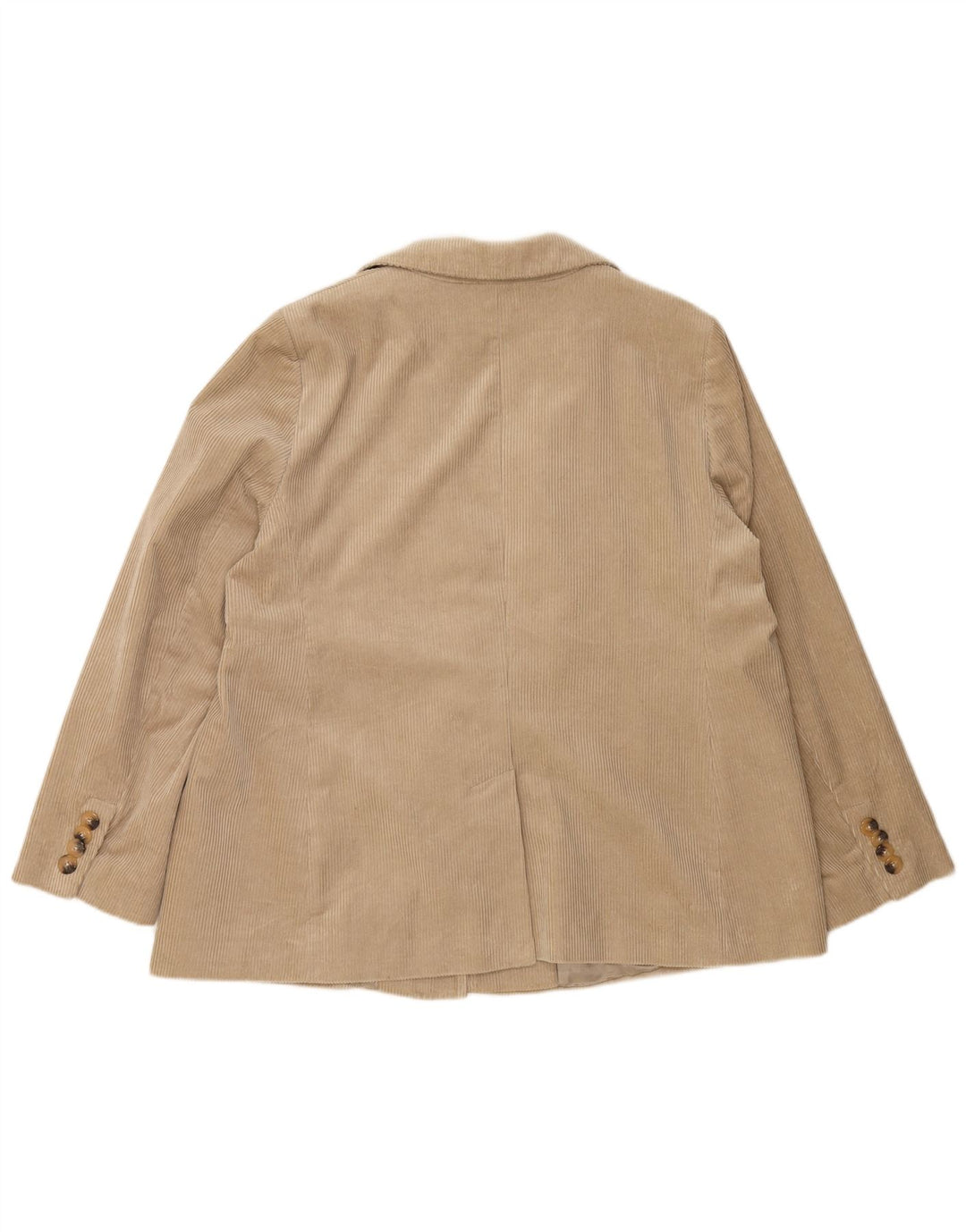 Jachetă pentru femei JAEGER 1 buton din velur din bumbac, UK 20 2XL, bej