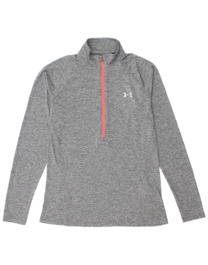 Top de trening Under Armour pentru femei Heat Gear Pullover UK 14 Large Gri