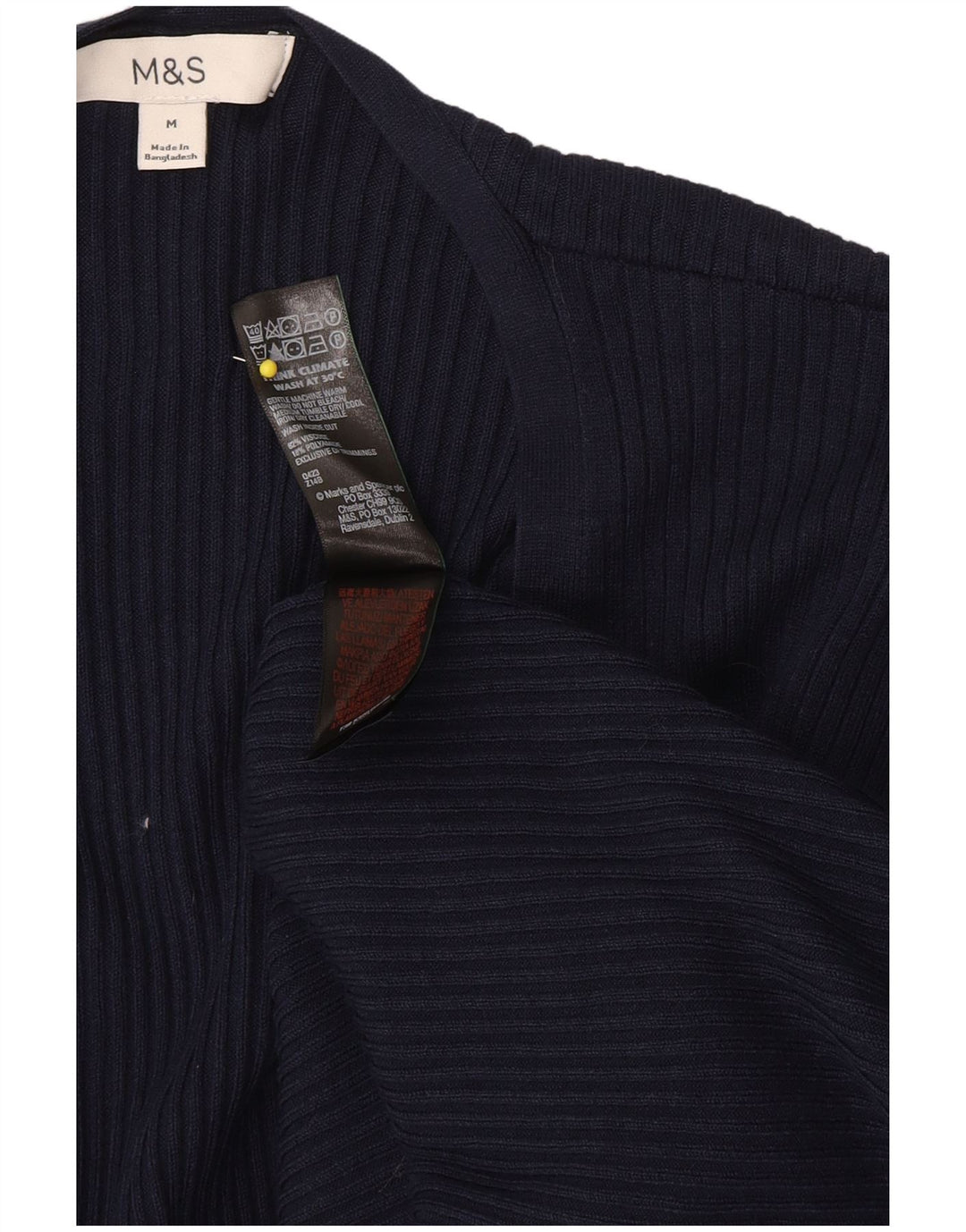 Pulover cardigan cu paragate pentru femei Marks & Spencer UK 14 Medium Bleumarin Cla