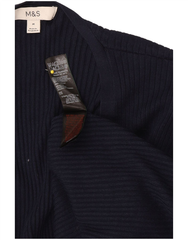 Pulover cardigan cu paragate pentru femei Marks & Spencer UK 14 Medium Bleumarin Cla