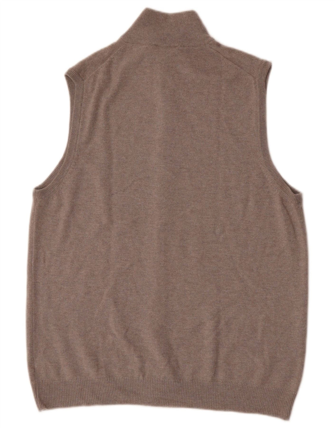 Cardigan Vintage fără mâneci pentru bărbați din lână gri mediu