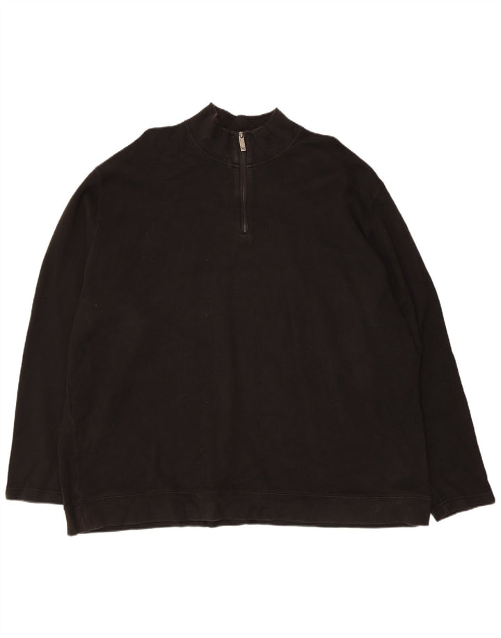 EDDIE BAUER Hanorac cu fermoar pentru bărbați, XL, bumbac negru