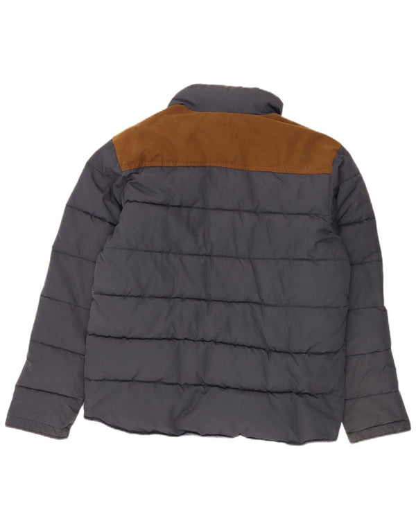 Quiksilver Mens Padded Jacket UK 40 Large Navy Blue Cotton