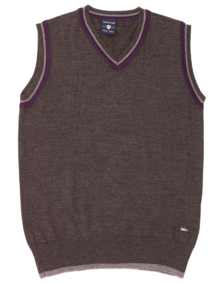 Yes Zee Mens Vest Tank Top XL Gri Viscoza