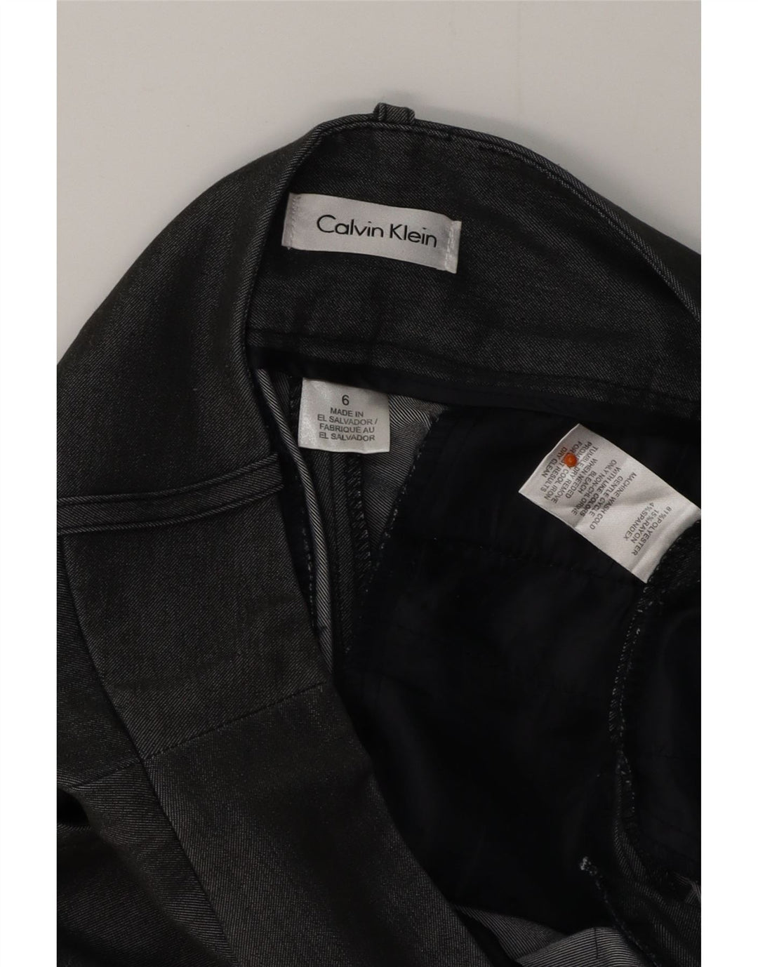 Pantaloni casual drepti pentru femei CALVIN KLEIN US 6 Medium W32 L32 Gri