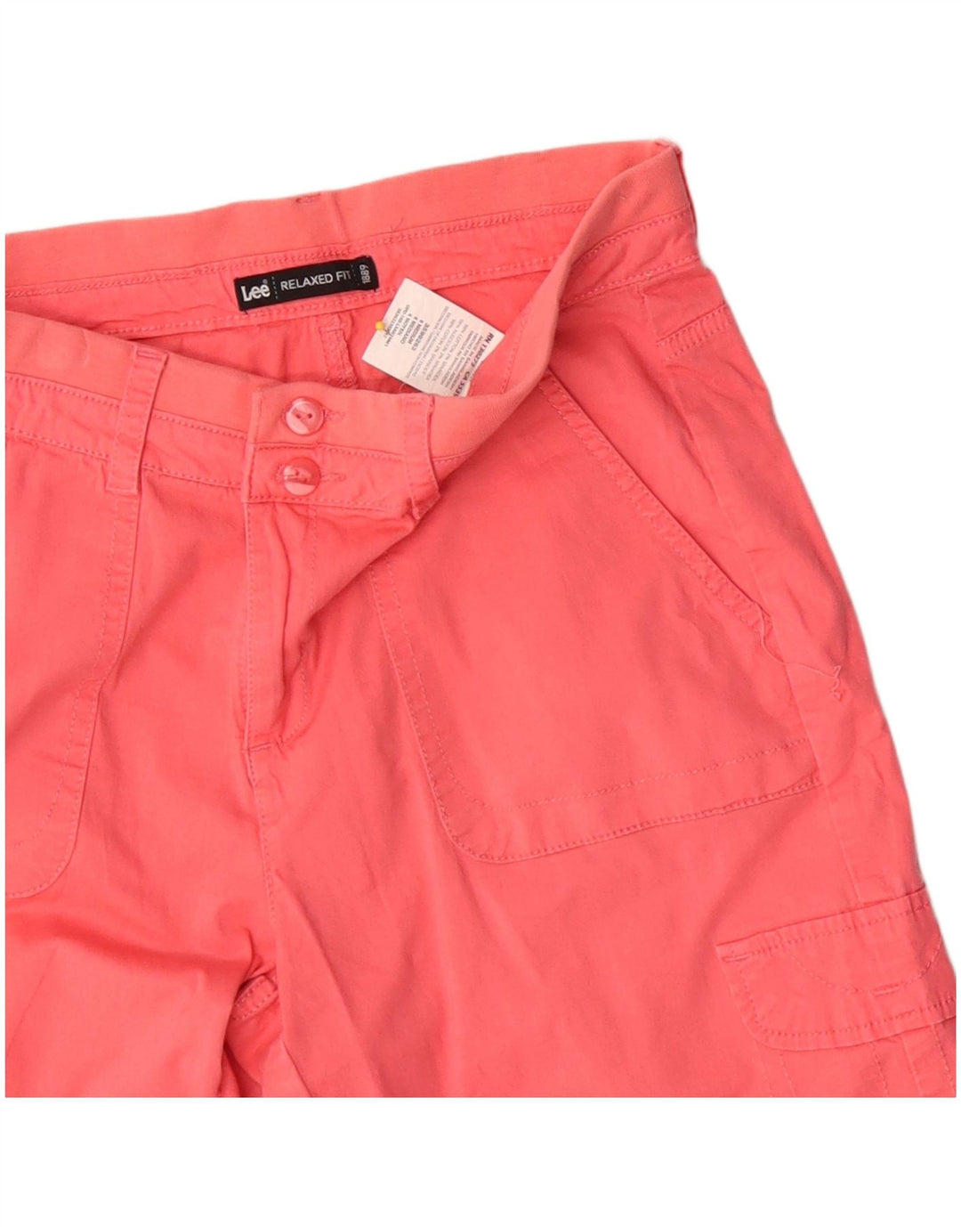 Pantaloni scurti cargo pentru femei Lee, cu ajustare relaxată, US 6 Medium W30, bumbac roșu